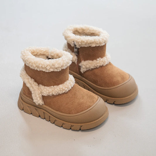 Children's Snow Boots 2-12 Years Old Padded Boys Girls Cotton Shoes