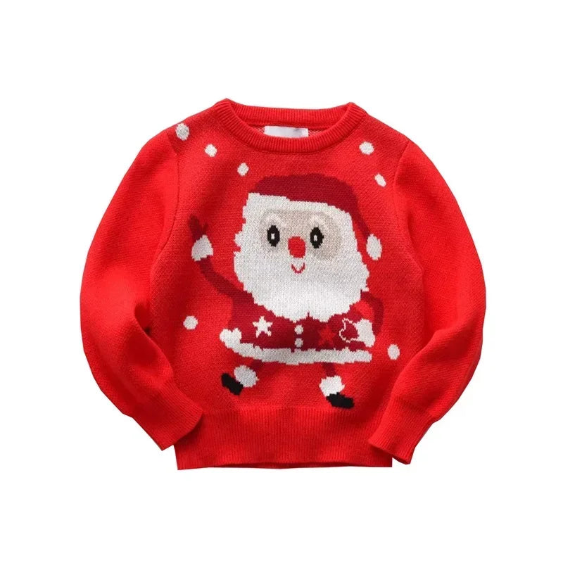 Francis Santa Print Pullover Bottoming Sweater