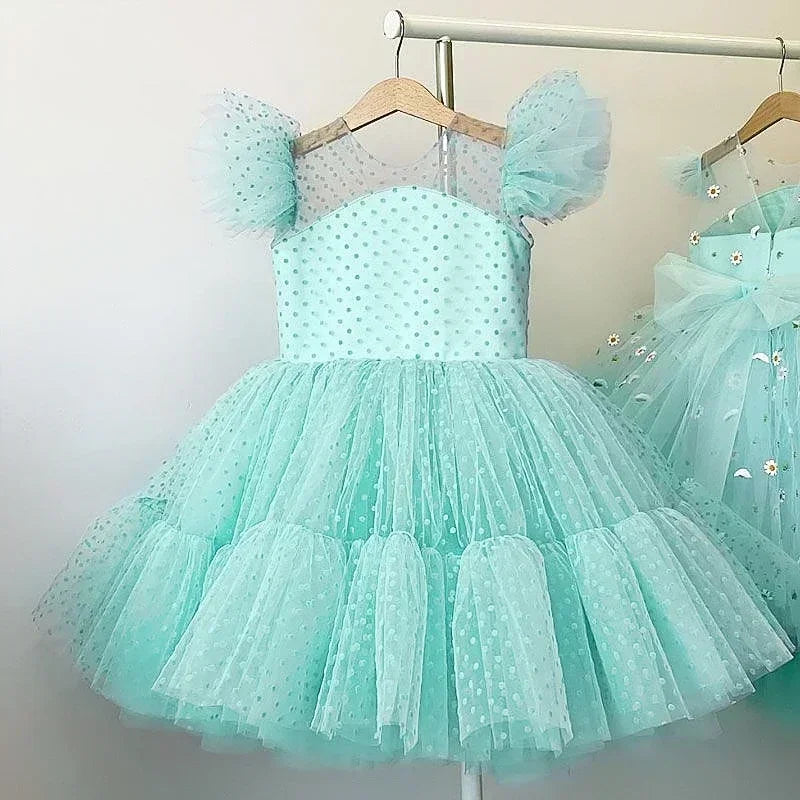 Olivia Princess Children Sequins Bow Pageant Gown Flower