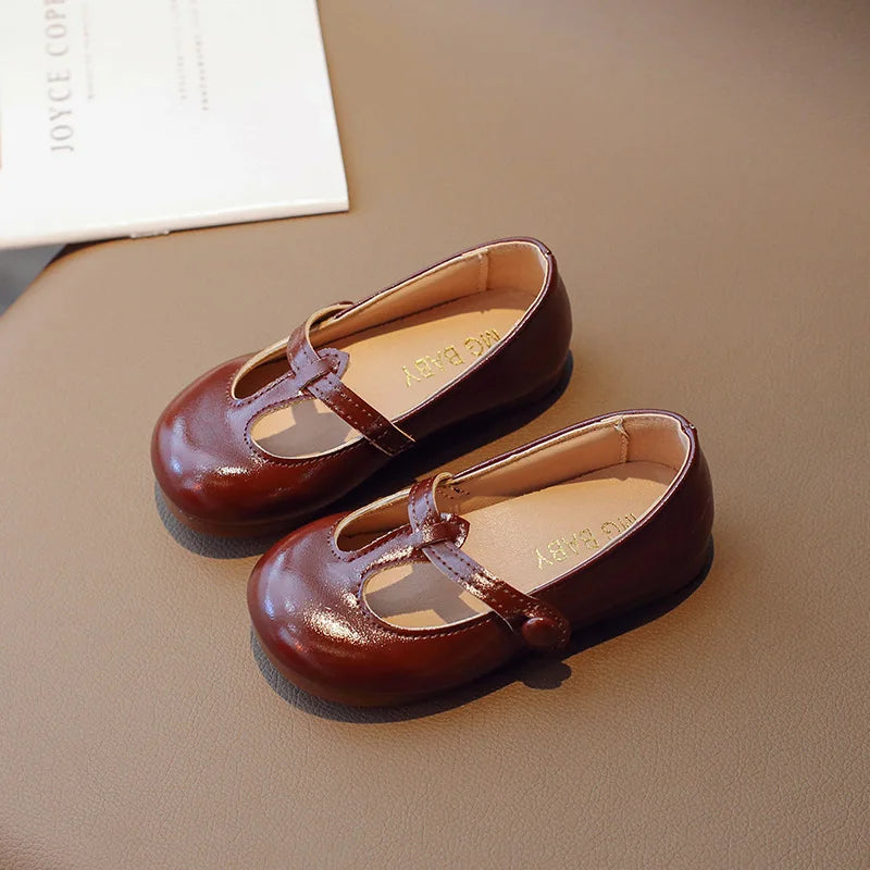 2025 new style soft soled leather shoes  fashionable and versatile princess shoes