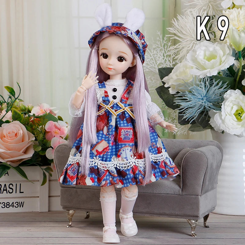 Fashion Cute 1/6 BJD Doll Full Set 30cm Princess Doll Ball Jointed Doll Girl Toy Gift Dolls for Girls Toys for Girls