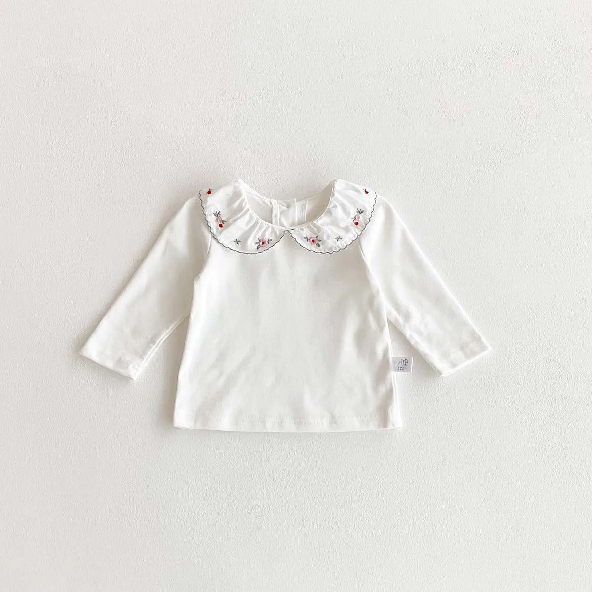 Amelia Embroidered Doll Collar Long Sleeve Top