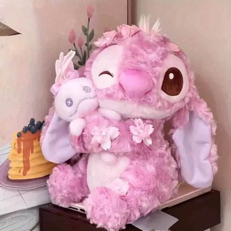 23cm Disney Stitch Sakura Plush Toy - Healing Style, Cute Gift for Girls & Lovely Collectible Decor