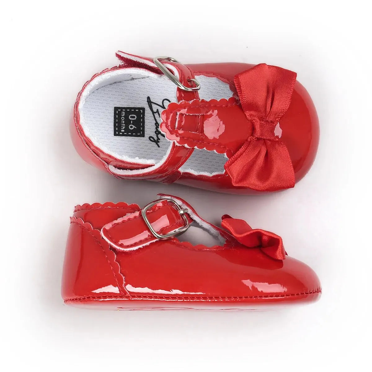 Meckior Baby Girls Shoes Classic Bowknot Rubber Sole Anti-slip PU Girls Dress Shoes