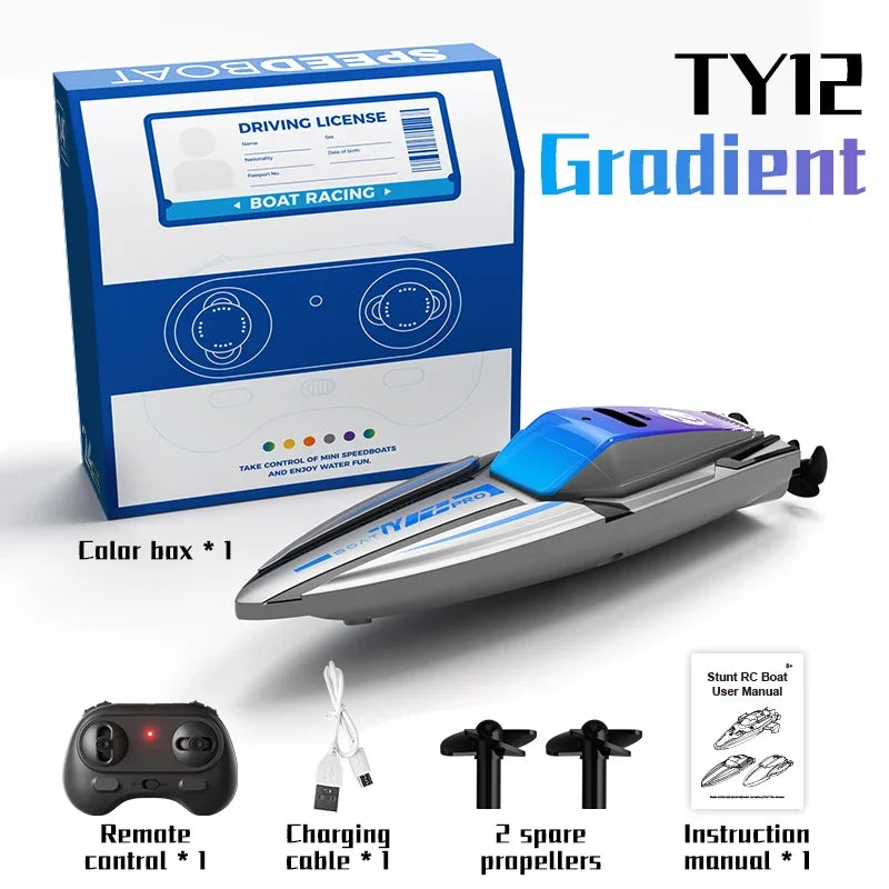 Popular 2.4G Mini Remote Control Boat - Dual Motor Waterproof Electric Speedboat