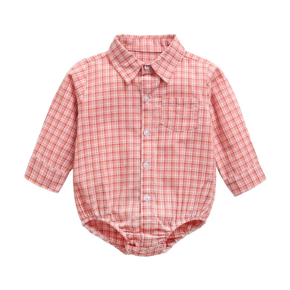 Boys Button Up Bodysuit