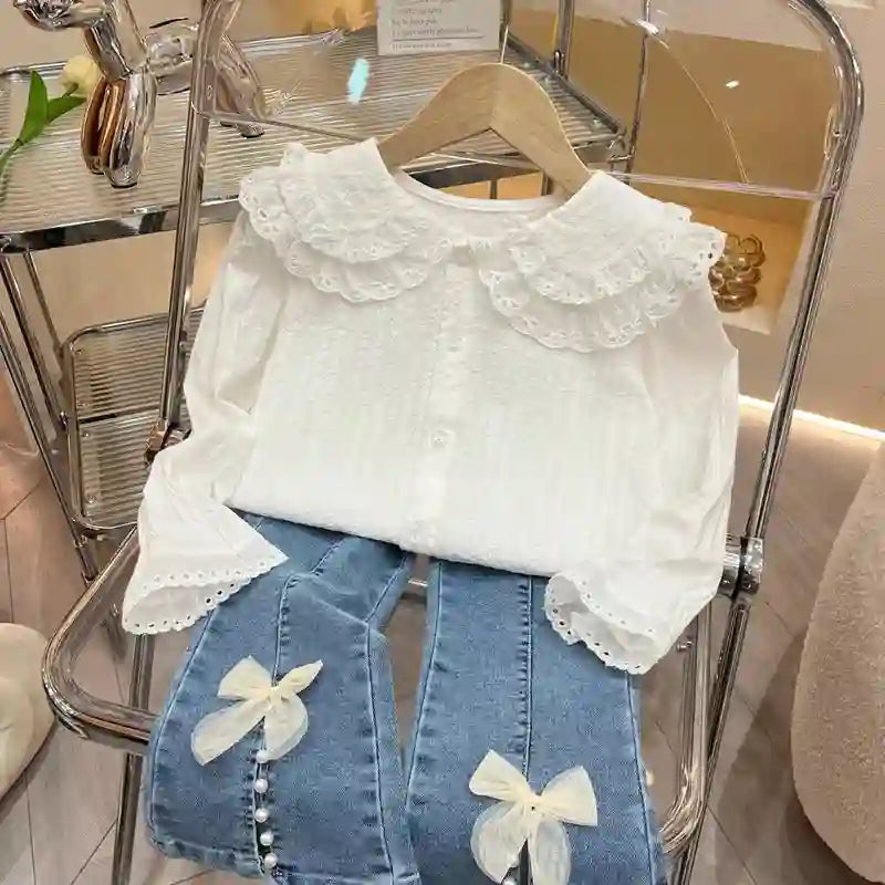 Lia Long Sleeve Princess Doll Collar Tops
