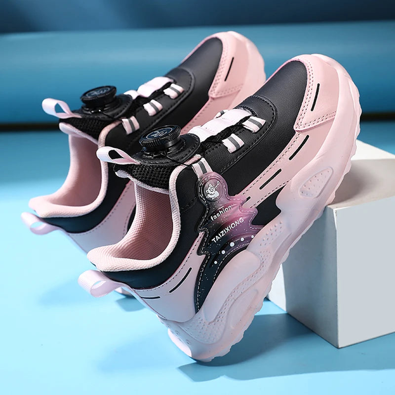 Autumn Winter Kids Anti-Skid Leather Sneakers