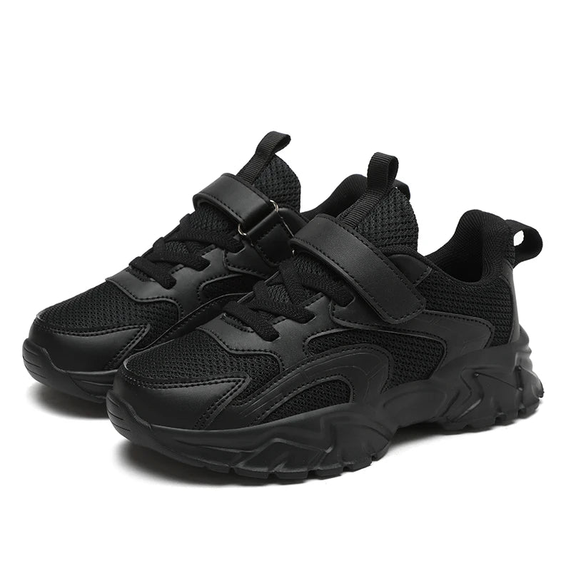 Kids Shoes Boy Sneakers Platform Black White Comfortable Children Casual Sneakers 6 To 12 Years School Sports Tenis Boy Shoes