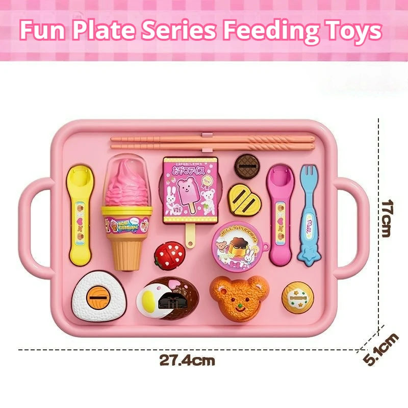 NEW Food Feeding Pudding Feeding Toy, Role Play Early Education Children's Play Kitchen Toys, Fun and Stress Relieving,Girl Gift
