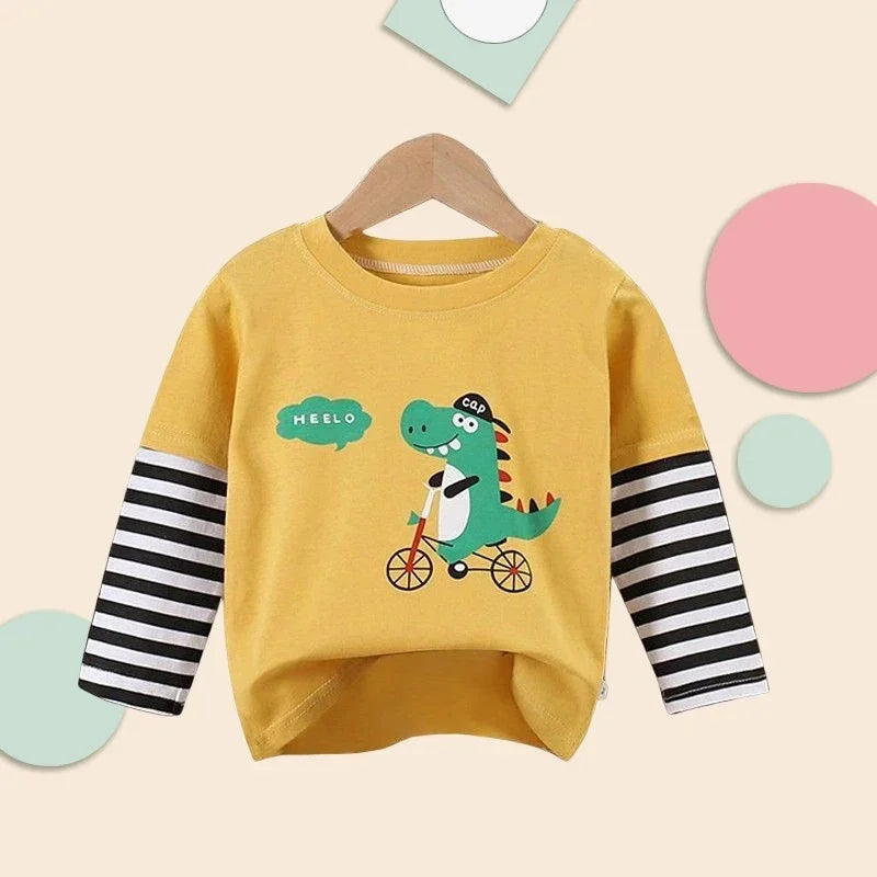 Hudson Cartoon Long Sleeve Cotton Tees - GuGuTon baby store - Baby Fashion - Toddlers Outfits - Babies Outfits - Toddler Clothes - Kids Clothing - Newborn Clothes - Newborn Wear - Kids Wear - Trending Clothes - Trending Outfits - Fall Fashion - Winter Fashion - Girls Clothes - Boys Clothes - Babies Wear - Kids Accessories - KidsWear - Summer Clothes - Summer Fashion - Summer Trend - Falls Sweaters - Tops - Bottom - Jeans - Blouse - Dresses - Newborn Dresses - Toys