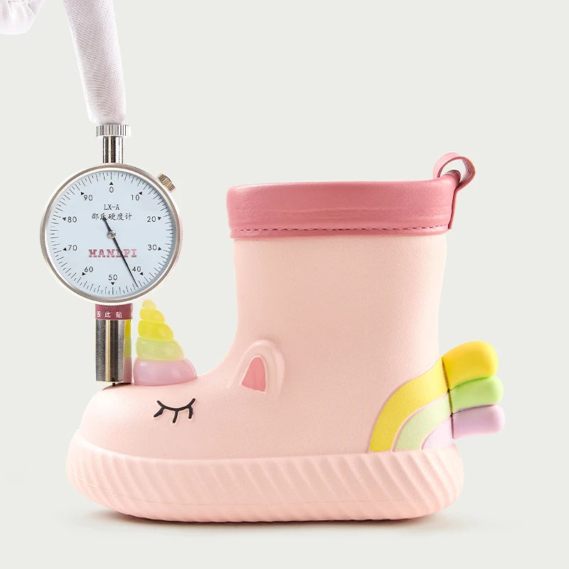 Cheerful Mario Children's rain shoes Cartoon animal Girl rain boots
