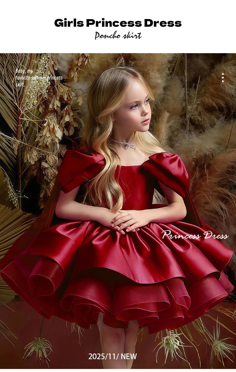 Girls' Christmas Dress, Birthday Party Dress, Important Holiday Ball Gown, Flower Girl Dress