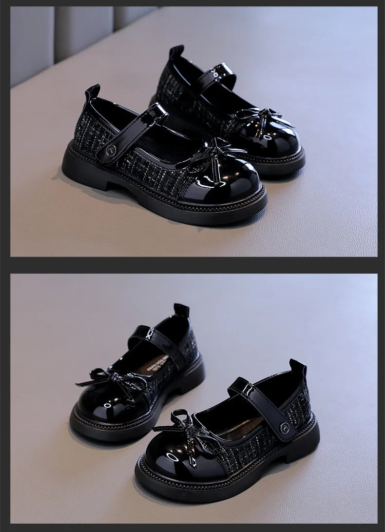 Girls' Spring and Autumn Leather Shoes 2025 Middle aged Children's Baby Soft soled Performance Shoes Children's Princess Shoes