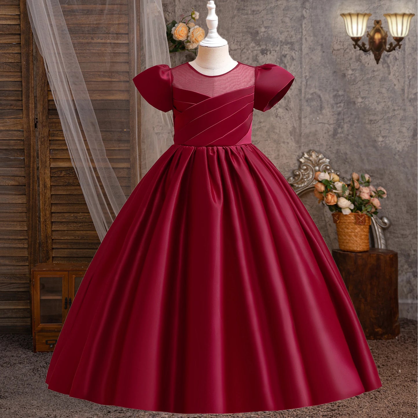 Elegant Baptism Bridesmaids Party Wedding Birthday Princess  Girl Dresses