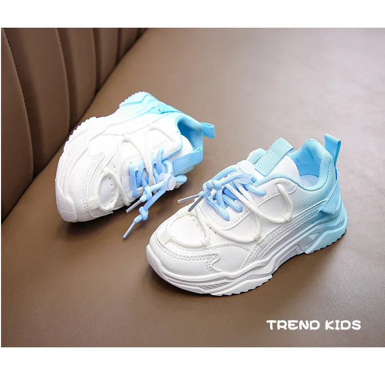 Girls Gradient Design Shoes Children Platform Sneakers Casual 4-12 Years Autumn Kids Chunky Running Sports Tennis Shoes for Girl