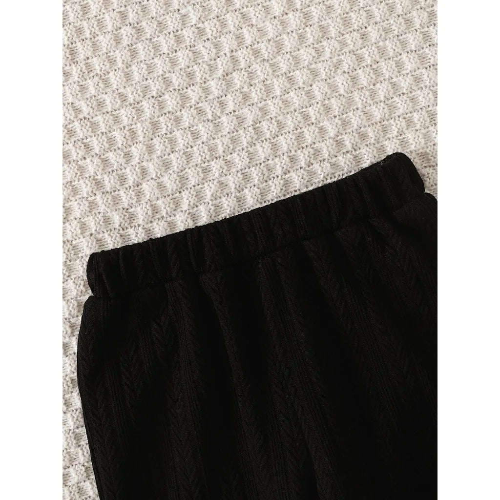 Boy Clothing Set Spliced Top & Pants for Toddlers