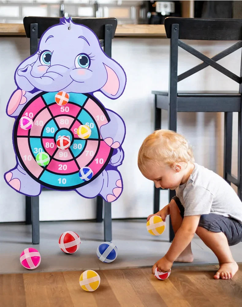 Educational Games Dart Board Baby Toy Stickey Ball Dart Montessori Games