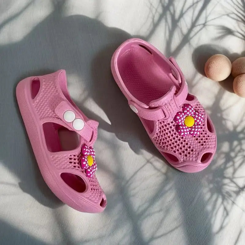 Girls' Floral Toddler Learning Shoes Lightweight Breathable Sandals