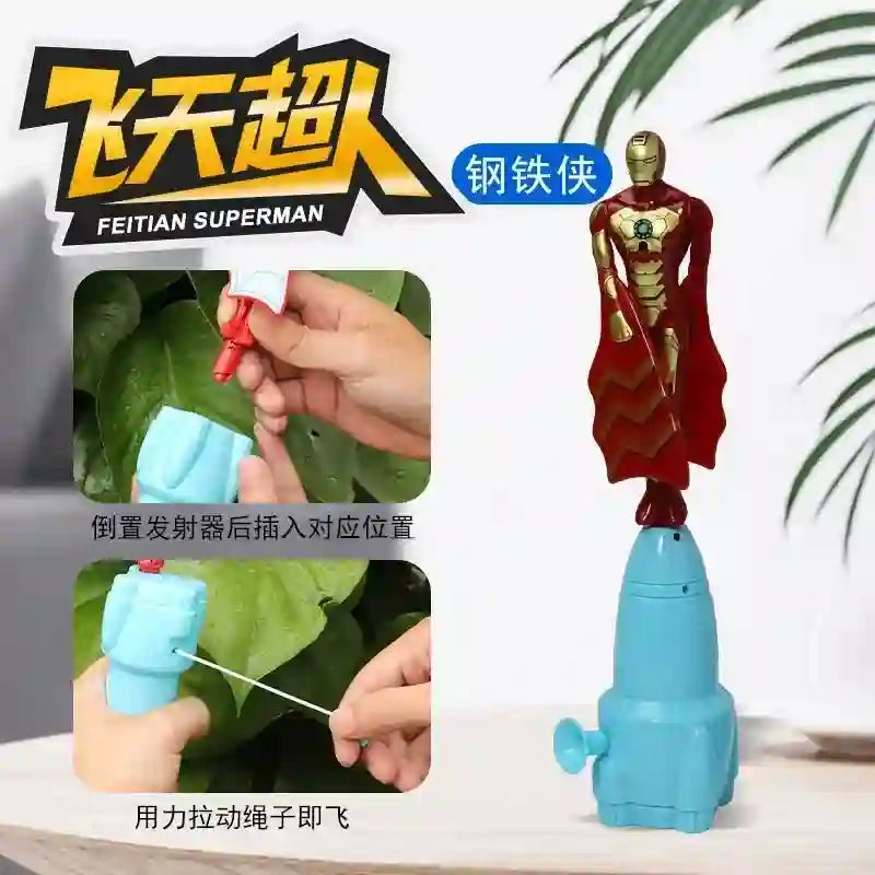 Spiderman Flying Toy - Bamboo Dragonfly Outdoor Toy