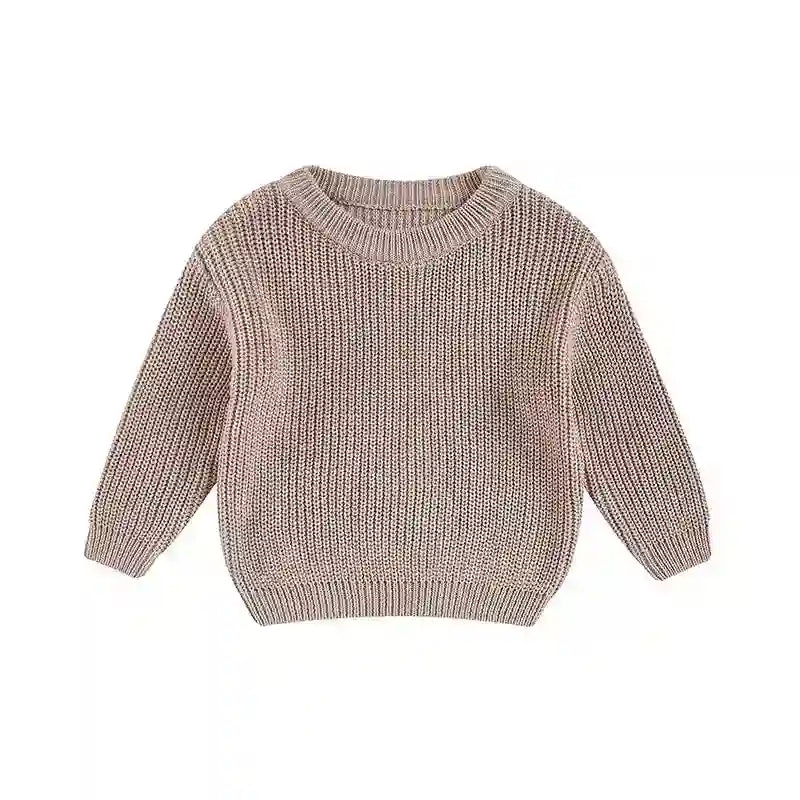Angie Round Neck Long Sleeve Pullover Sweater