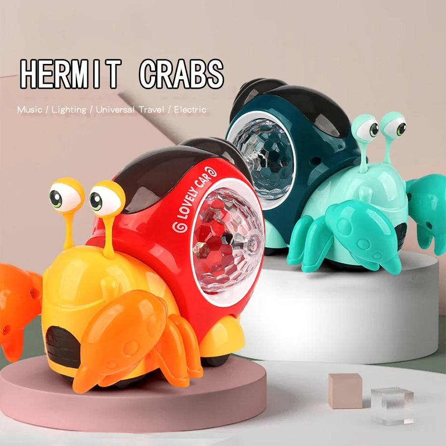 Luminous Snail Toy,Baby Electric Snail Toy, Musical Crawling Toys