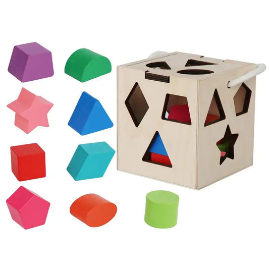 Montessori Shape Sorter Wooden Sorting Develop Fine Motor Skills Toy