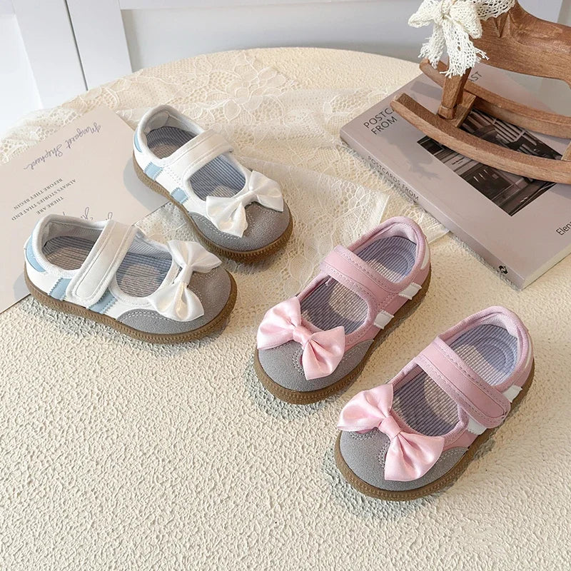 Girls Summer Sandals Cute Bowknot Children Shoes Soft Sole Toddler Beach Sandals Kids Casual Closed Toe Flats Outdoor Sneakers