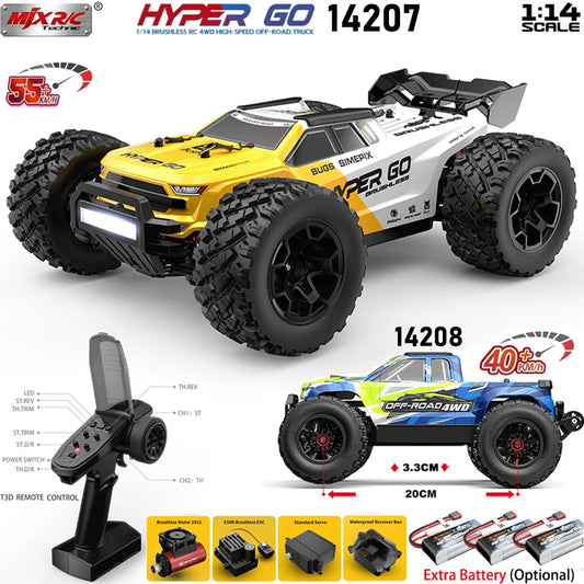 MJX Hyper Go 14207 14208 1/14 Brushless RC Car 2.4G 4WD Electric High Speed Off-Road