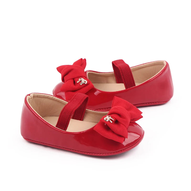 Baby Girl Shoes Cute Bowknot Toe-covered Soft PU Mary Jane Shoes Anti-slip Sole Spring Summer Sandal for 0-6-12m Baby Girl 2023