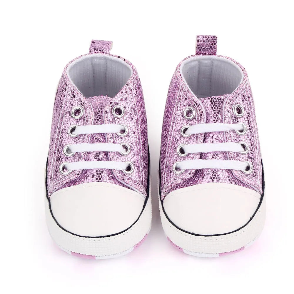 Baby Step Shoes Baby's First Pair of Toddler Shoes Baby Canvas Shoes Breathable Non-slip Boys and Girls Lace-up Fashion Shoes