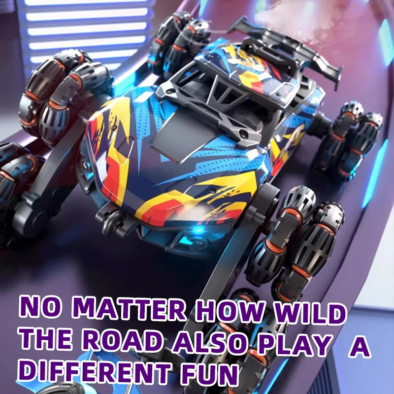 Children's Alloy Remote Control Car Morphing Six-Wheeled RC Off-Road