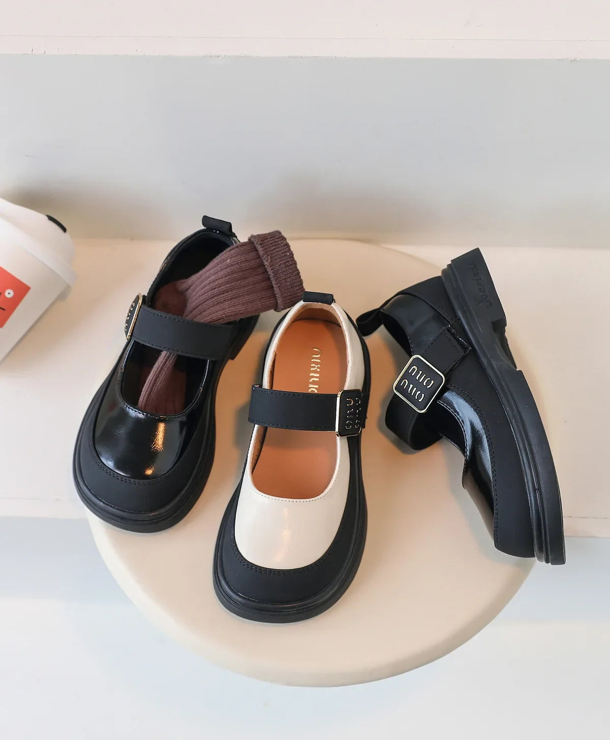 Girls Leather Shoes for School Party Wedding Fashion Elegant Children Mary Janes Pu Leather Loafers Princess Kids Moccasins
