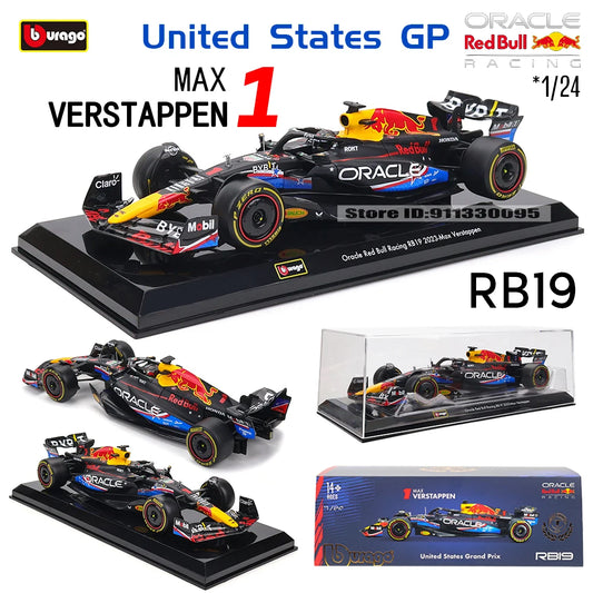 Bburago 1:24 2022~2024 F1 serie various style Red Bull RB19 Gran Premio de Austin SF23 W14 precision model car collection gift