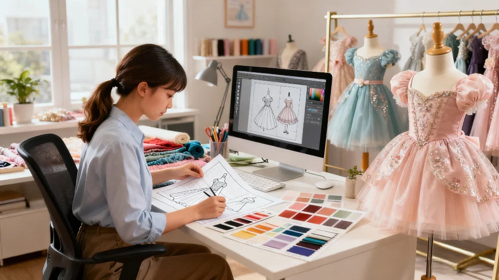 Girls' Mermaid - Style Flower Girl Dress, Popular Fairycore Tulle Gown Dress