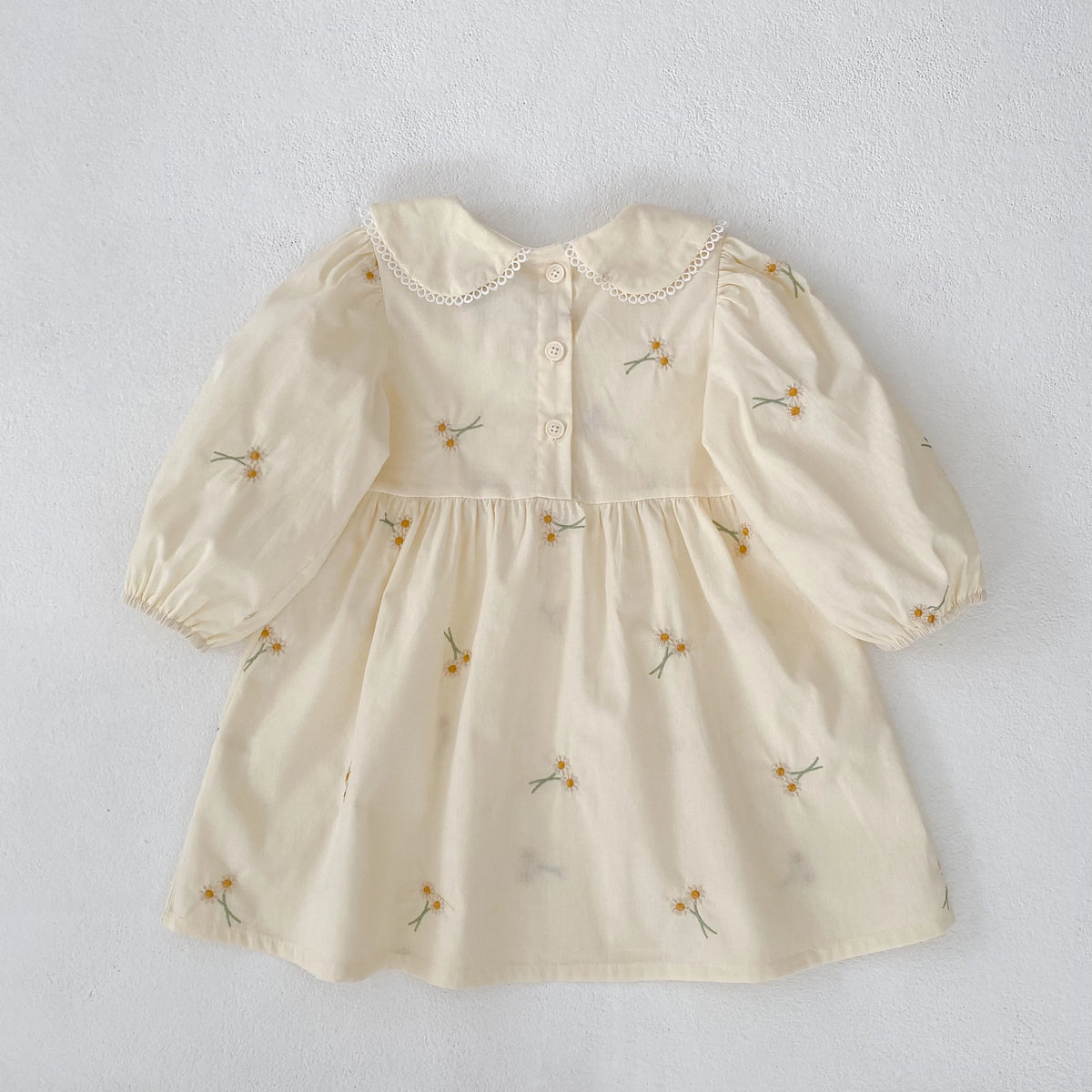 Spring Clothes Pastoral Baby Girls Dress Autumn Embroidery Cotton Floral Doll Dress