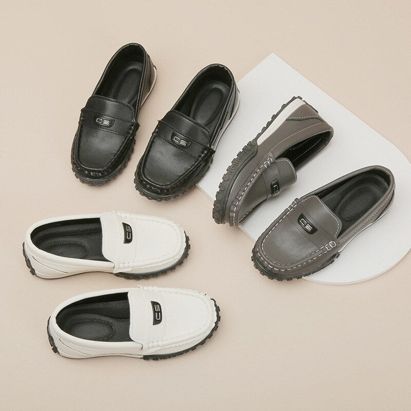 Shoes Children Fashion Leather Kids Loafers Slip Boys