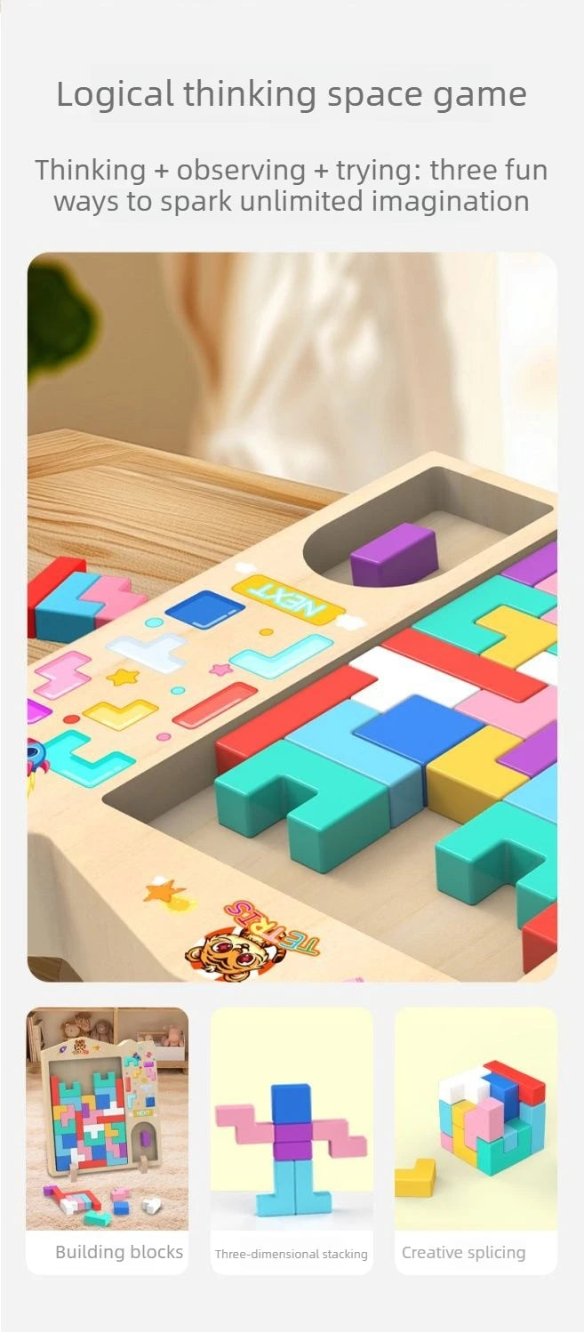 Tetris Building Blocks Children's Toys, 3d Jigsaw Puzzle Parent-child Games 3 To 6 Years Old
