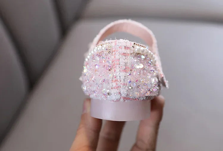 Kids Girls Sandals Fashion Sequins Rhinestone Bow Girls Princess Baby Girl Shoes