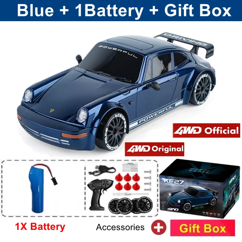 4WD Drift Racing RC Car with LED Light High Speed 2.4G Radio Remote Control 4x4 Race Sports Cars for Kids Toy Gift