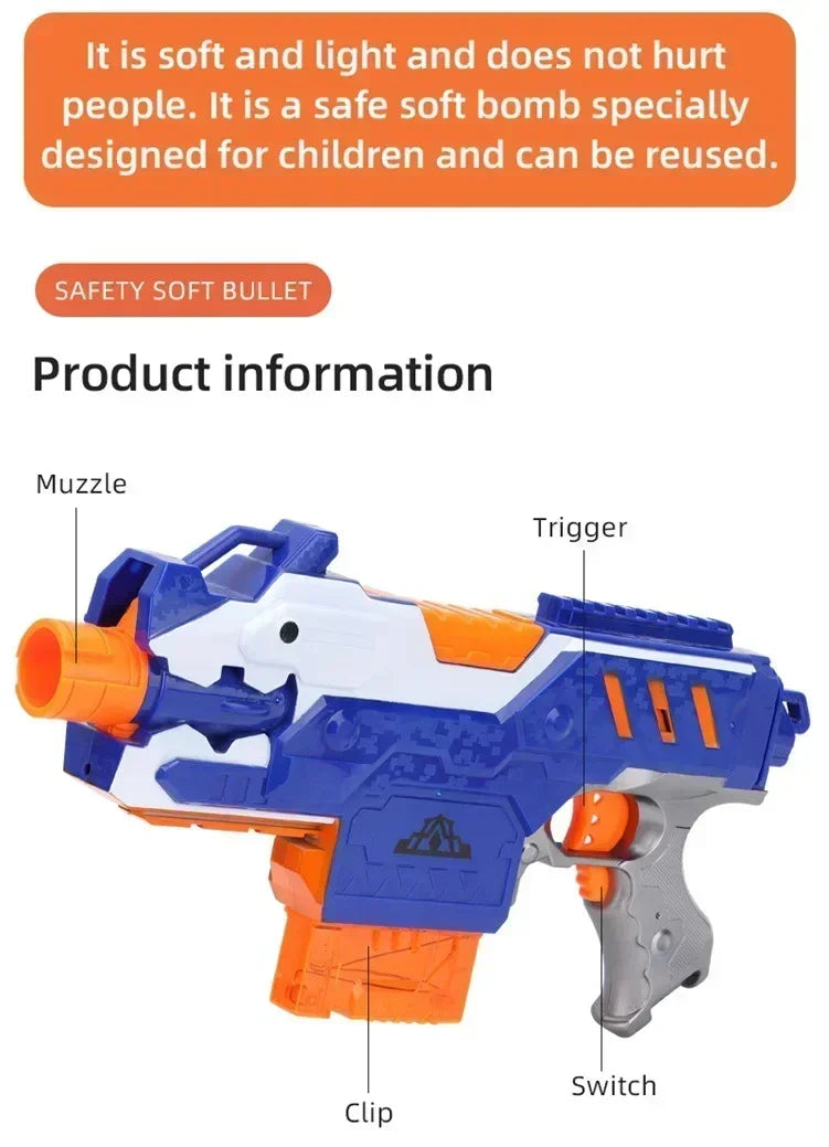 Safe Toy Gun Foam Darts for Children's Party Fun