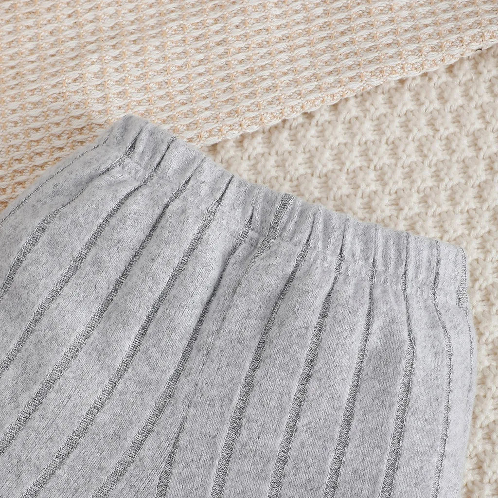 Boy Color Blocked Pants Set with Hat for Infants