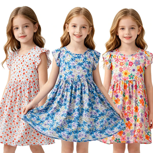 Girls Dresses Toddler Baby 1 to 2 3 4 5 6 7 8 9 10 11 12 13 14 15 16 Years Girl Casual Dress Korean Children Dress