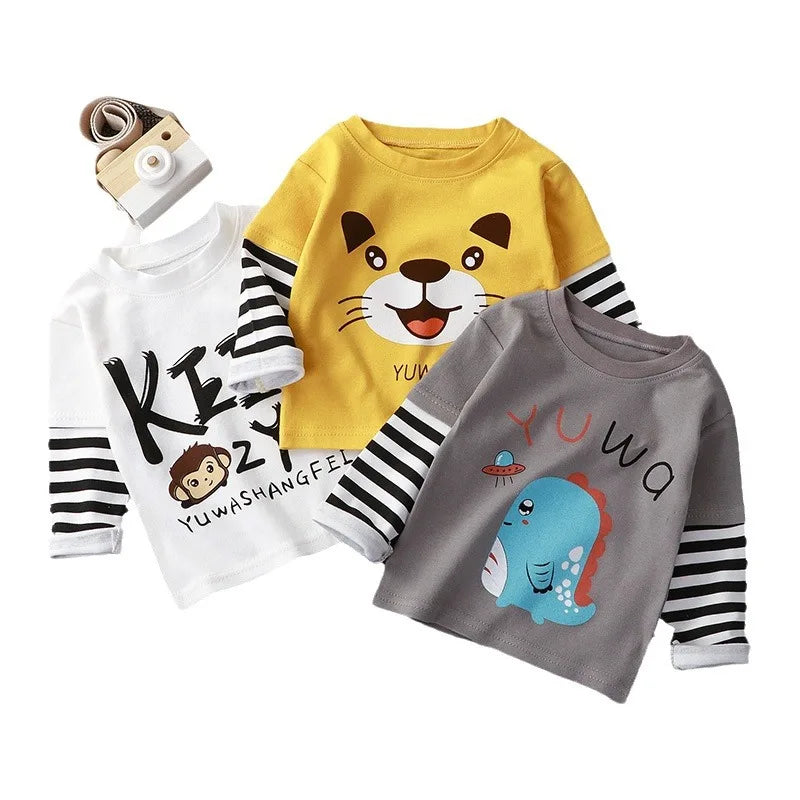 Sandro Long-Sleeved Cartoon Tees - GuGuTon baby store - Baby Fashion - Toddlers Outfits - Babies Outfits - Toddler Clothes - Kids Clothing - Newborn Clothes - Newborn Wear - Kids Wear - Trending Clothes - Trending Outfits - Fall Fashion - Winter Fashion - Girls Clothes - Boys Clothes - Babies Wear - Kids Accessories - KidsWear - Summer Clothes - Summer Fashion - Summer Trend - Falls Sweaters - Tops - Bottom - Jeans - Blouse - Dresses - Newborn Dresses - Toys