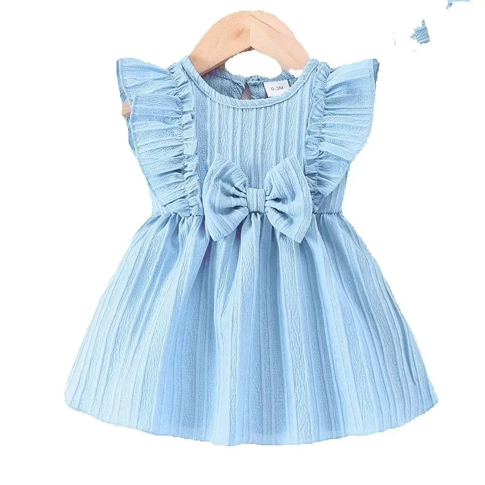 Ava Baby Girl Summer Dress for Toddlers with Headbow