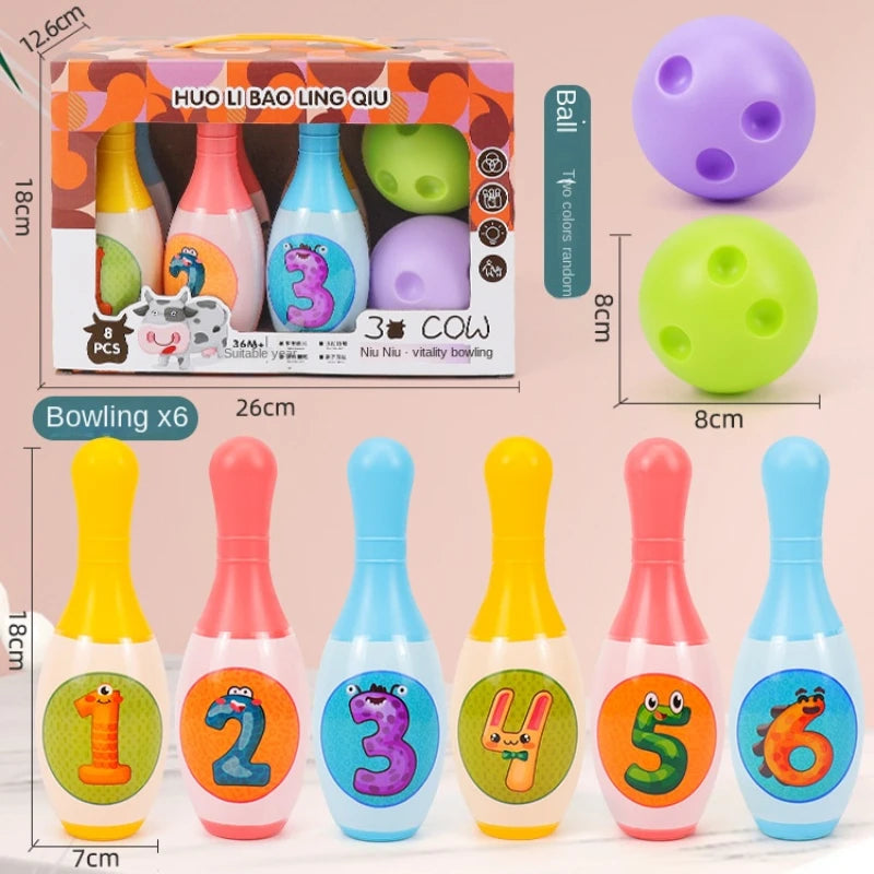Children's Bowling Toys For Boys And Girls Indoor Sports Balls For Children Parent-Child Interaction Puzzle And Early Education