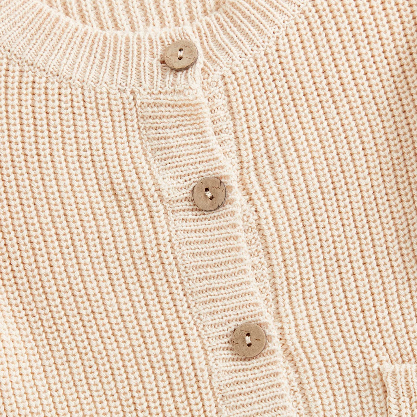 Rosita Long Sleeve Crew Neck Button-up Sweater