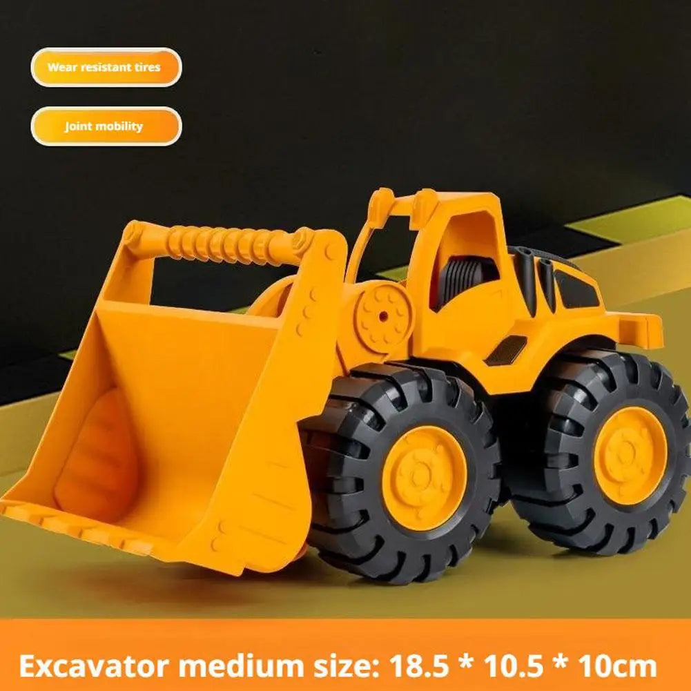 Big Inertia Engineering Toy Truck for Kids Thickened Drop-Resistant Beach Excavator Shovels