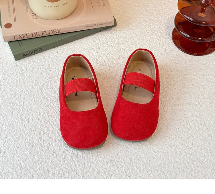 Girls Dance Performance Shoes Slip-on Kids Soild Candy Color Ins Trendy 2026 New Girls Flat Shoes