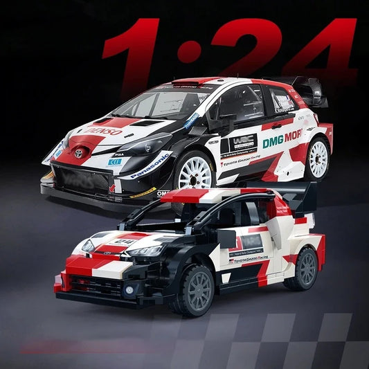 1:24 GR Yaris Rally1 Race Sport Car Building Blocks Champion Supercar Vehicle Brick Model Kit Adults DIY Gifts 324PCS